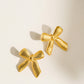 Lillian 18K Gold Non-Tarnish Bow Stud & Ring: Yellow Gold / Stud