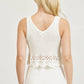 Embellished Sweater Sleeveless Crop Top