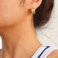 Emma Non-Tarnish Double C-Hoop Earring: Yellow Gold