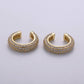 1x 16mm 24k Gold Micro Pave Ear Cuffs
