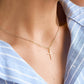 Tirza 18K Gold Non-Tarnish Small Cross Necklace: Yellow Gold