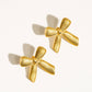 Lillian 18K Gold Non-Tarnish Bow Stud & Ring: Yellow Gold / Stud