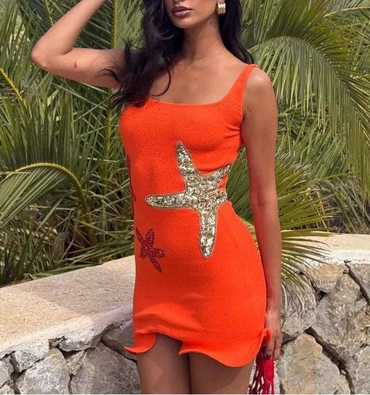 Sequin Star Mini Dress