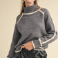 Grey Contrast Sweater