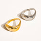 Erin 18K Non-Tarnish Classic Wavy Band: Silver