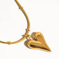 Bay 18K Gold Non-Tarnish Heart Necklace: Yellow Gold