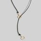 Horse Bit Pendant Leather Cord Necklace