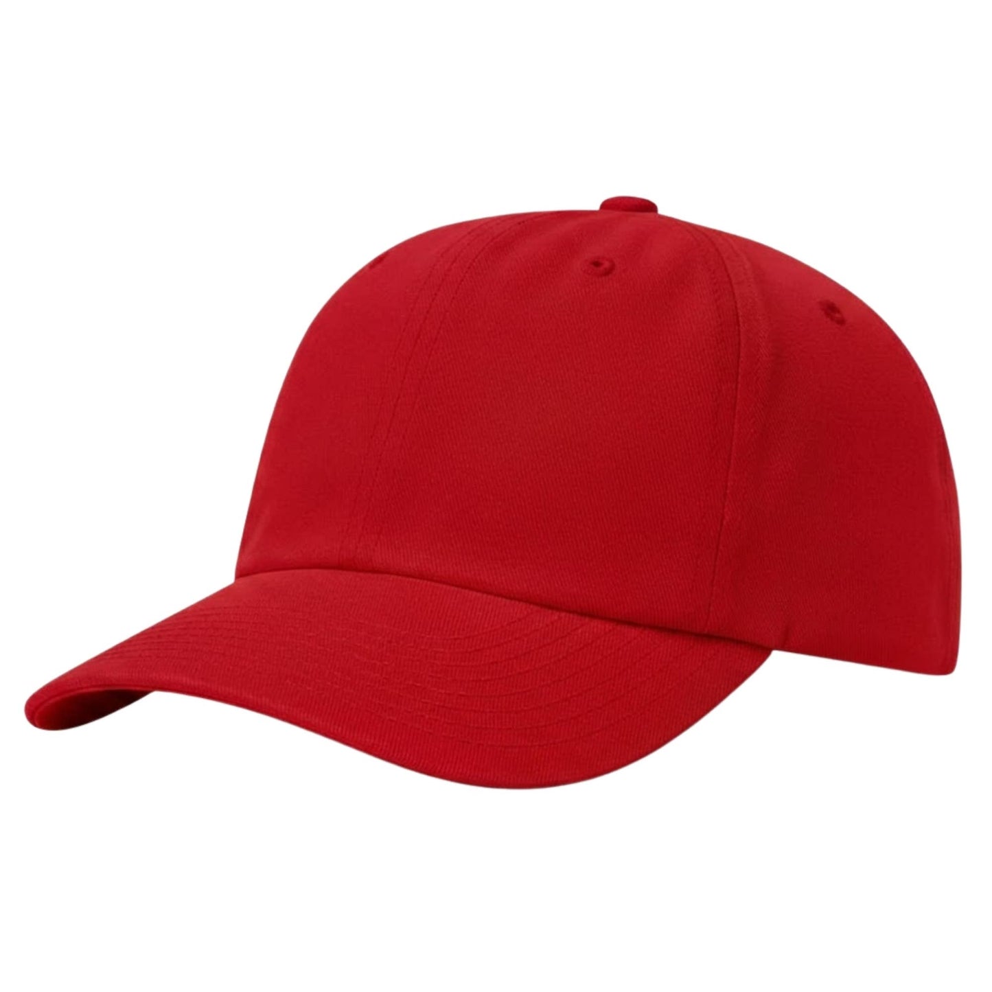 Premium Cotton Baseball Cap Dad Hat Men Women Deep Crown: Red