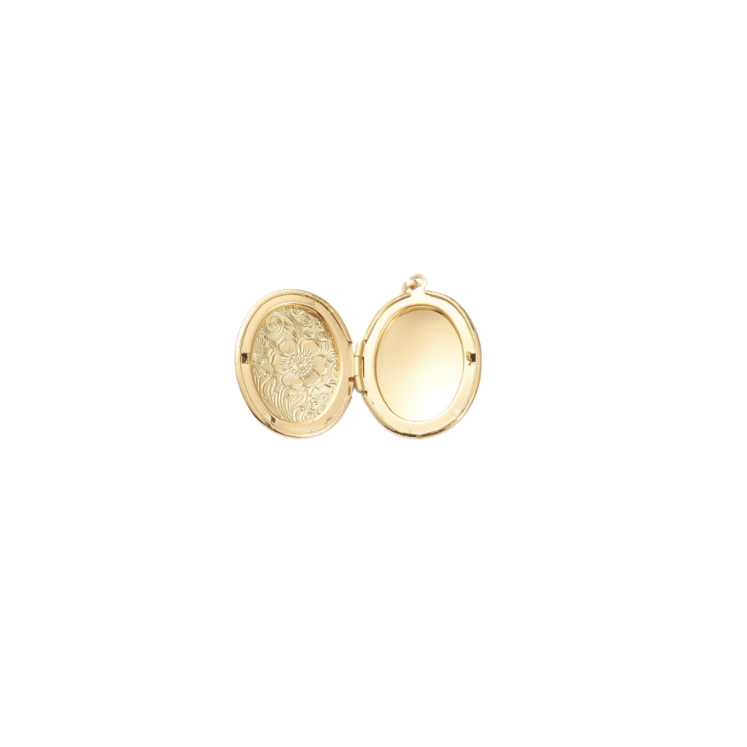 Gold Petal Promise Locket Charm