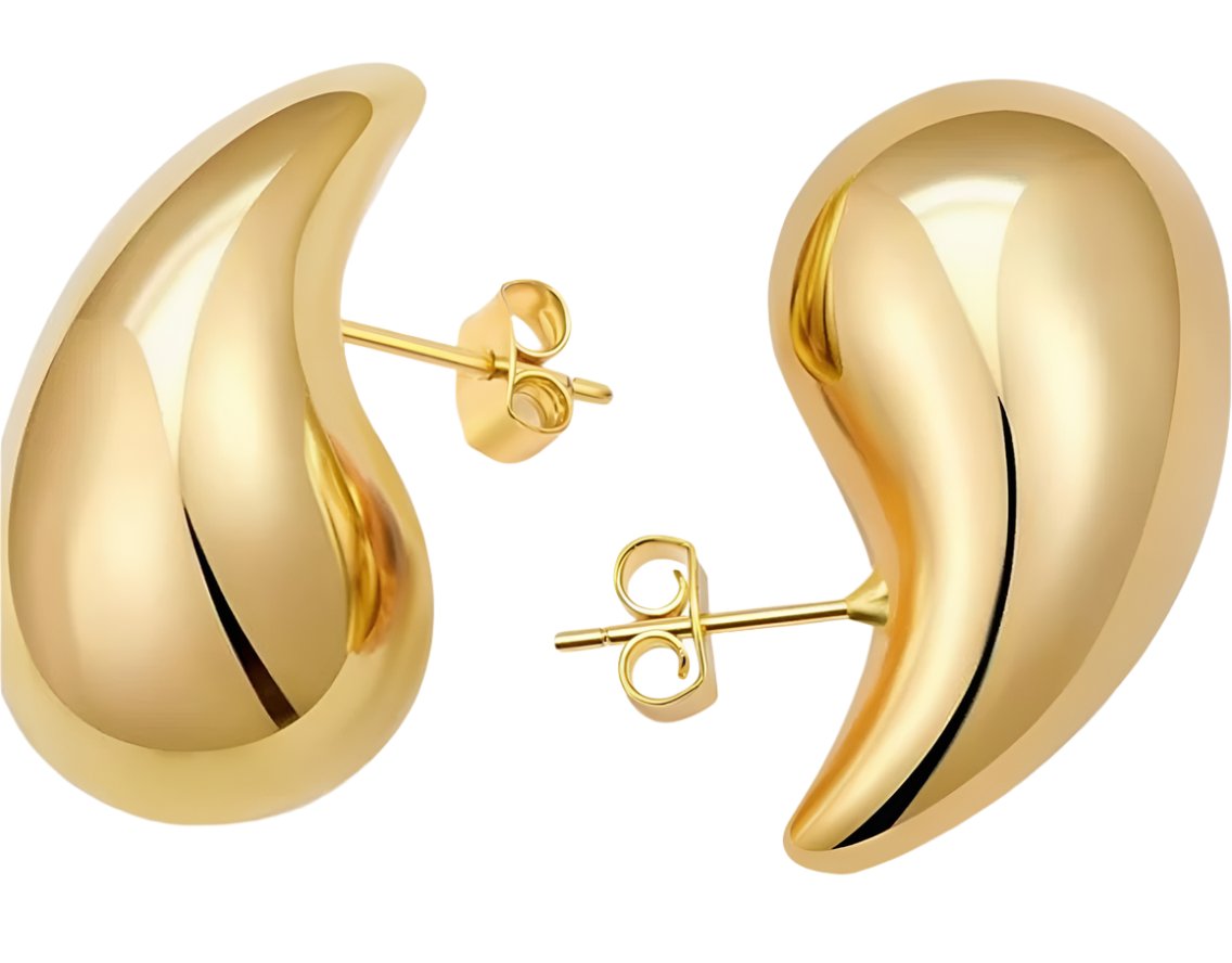 Gold Tear Drop Earrings