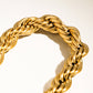 Sadie 18K Gold Non-Tarnish Braided Stackable Bracelet: Yellow Gold