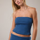STRIPE TUBE TOP WITH DOUBLE LINED