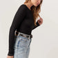 Boatneck Rib LS Tee