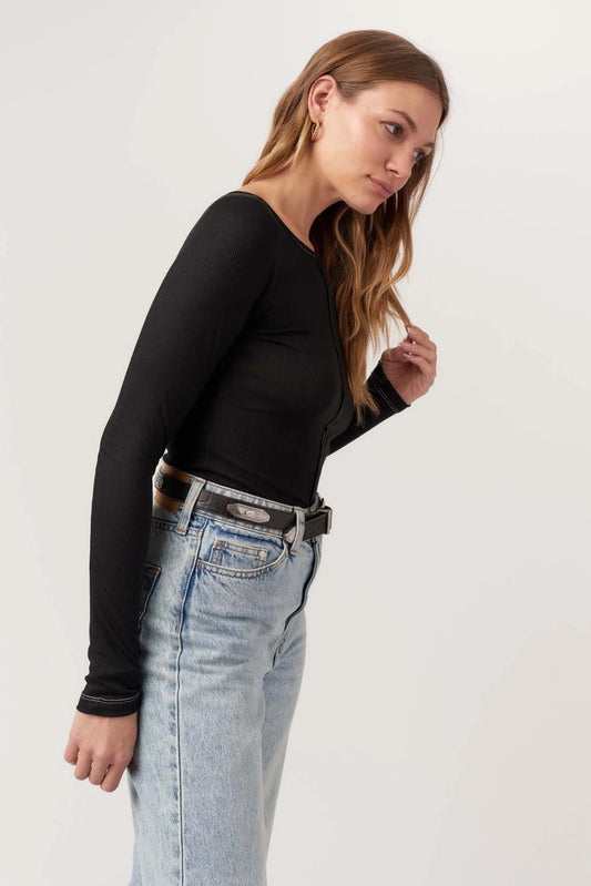 Boatneck Rib LS Tee