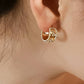 Ismaël 18K Gold Vintage Floral Hoop Earring: Yellow