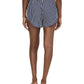 Navy Striped Drawstring Shorts