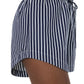 Navy Striped Drawstring Shorts
