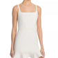 FC White Square Neck Frill Hem Dress (RT)