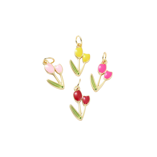 Gold Springtime Bloom Tulip Charm | Assorted