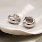 Blandine 18K Non-Tarnish Small Classic Hoop Earring: Silver