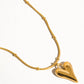 Bay 18K Gold Non-Tarnish Heart Necklace: Yellow Gold