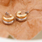 Emma Non-Tarnish Double C-Hoop Earring: Yellow Gold