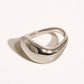 Erin 18K Non-Tarnish Classic Wavy Band: Silver