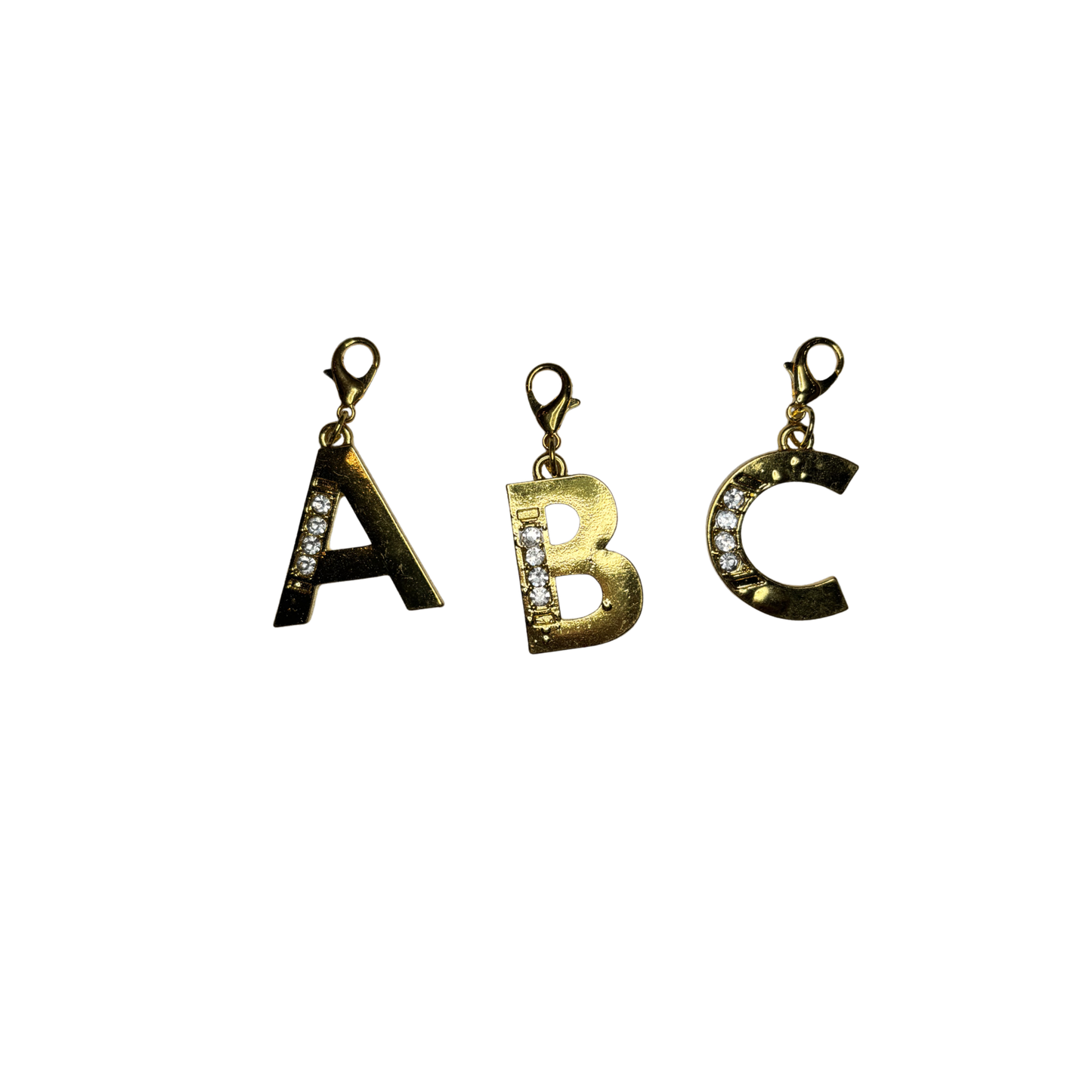 Partial Crystal Letter Charm