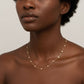 Petite Colored Clover Necklace: Red