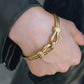 Deloise 18K Gold Non-Tarnish Knot Link Bracelet: Yellow Gold