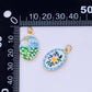 24K Gold Filled 23mm Enamel Art Oval Charm Lemon & Strawberry