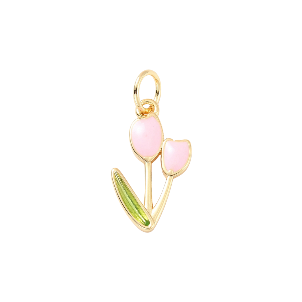 Gold Springtime Bloom Tulip Charm | Assorted