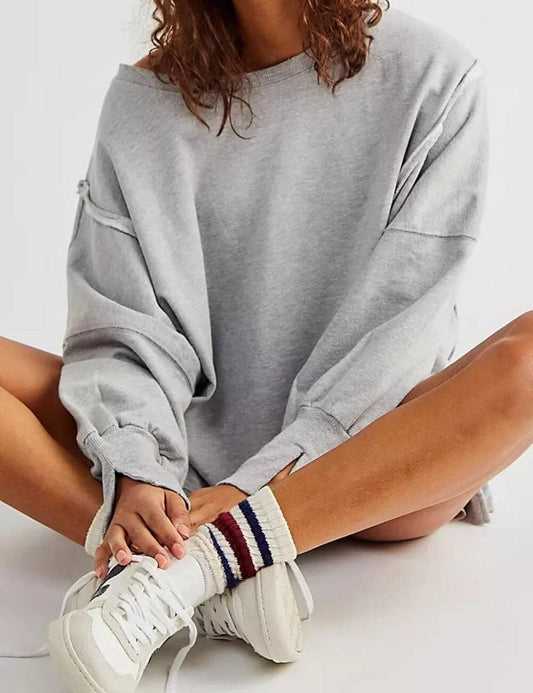 Grey Round Neck Sweatshirt