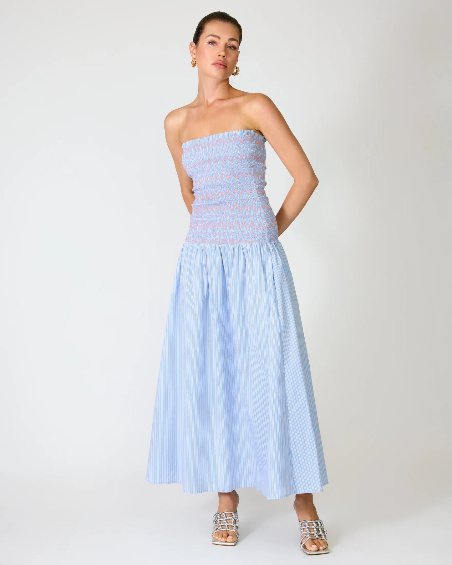 Blue Smocked Dress