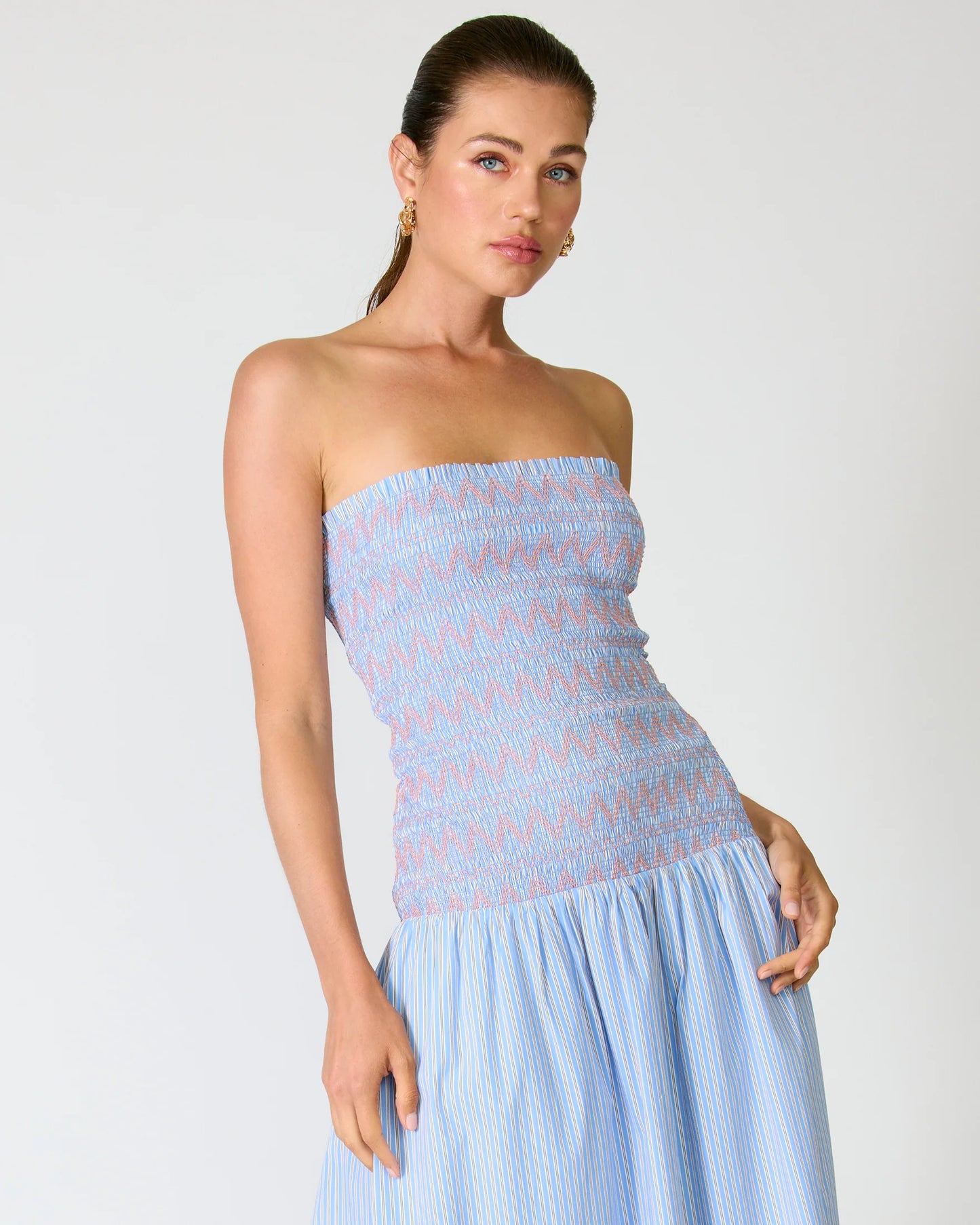 Blue Smocked Dress
