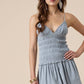 Misty Blue Smocked Lace Dress
