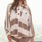 Oversized Button up Striped Tunic