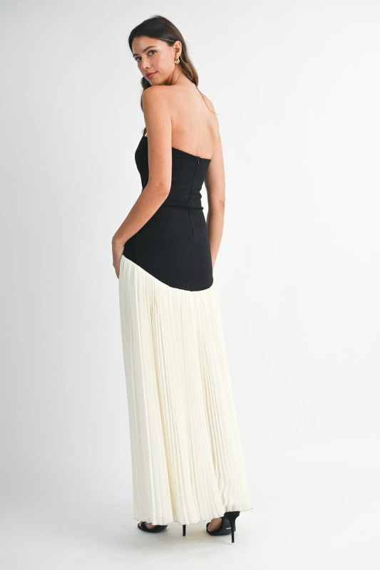 Strapless Mix Media Maxi (RT)