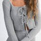 Grey Bow Cardigan