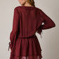 Wine LS Mini Dress