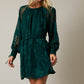 Hunter Green Flare Mini Dress