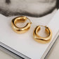 Hunter 18K Gold Non-Tarnish Classic U Hoop Earring: Silver