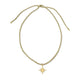 Star Compass Charm with Gold Lurex Necklace Cord