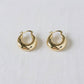 Polished Gold Tone Hoop Earrings
