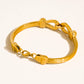 Deloise 18K Gold Non-Tarnish Knot Link Bracelet: Yellow Gold