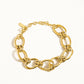 Tila 18K Gold Non-Tarnish Bold Chain Bracelet: Yellow Gold