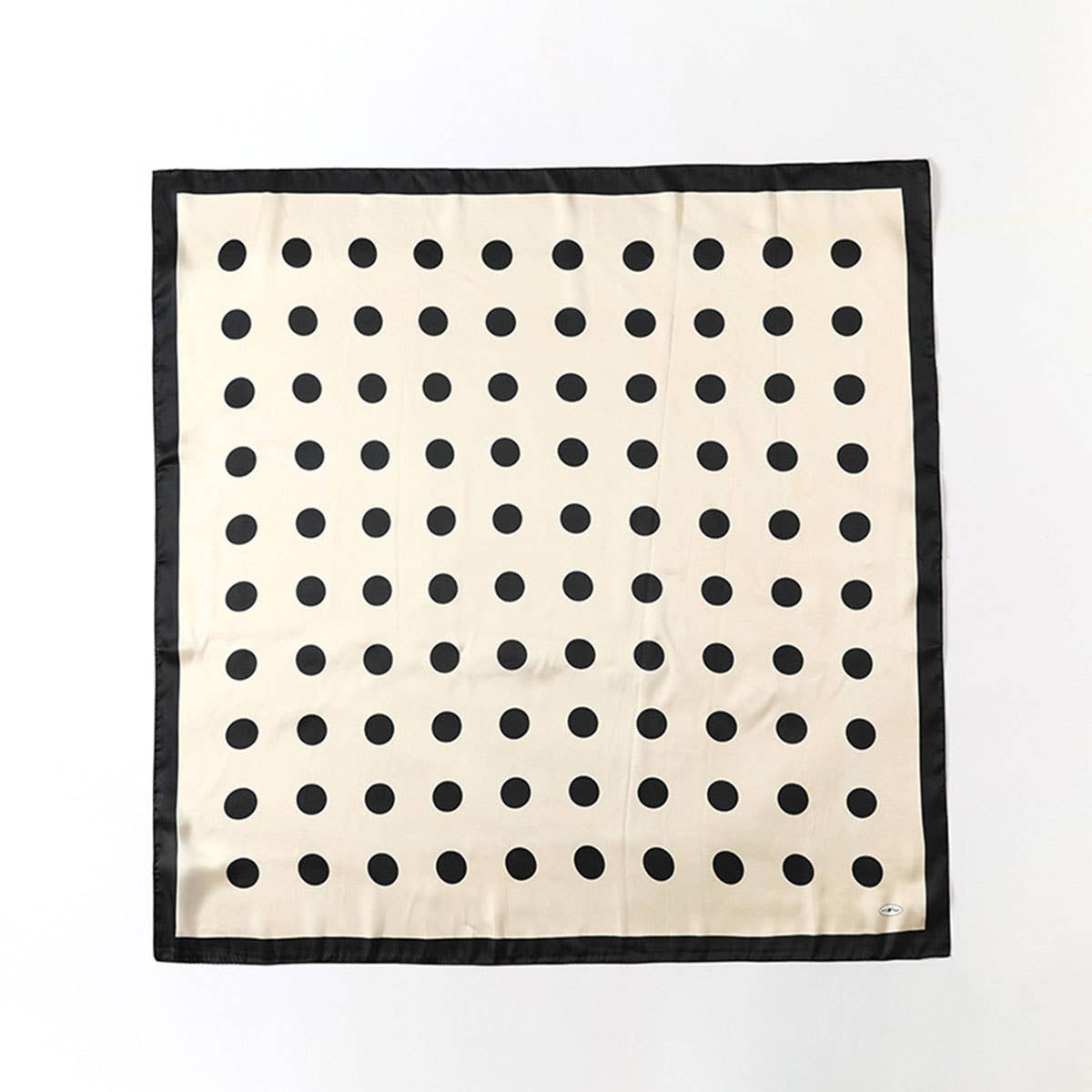 Beige Polka Dot Square Scarf