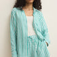 Green Striped Button Up
