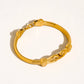 Deloise 18K Gold Non-Tarnish Knot Link Bracelet: Yellow Gold