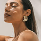 Soline 18K Gold Non-Tarnish Folded Fan Earring: Yellow Gold